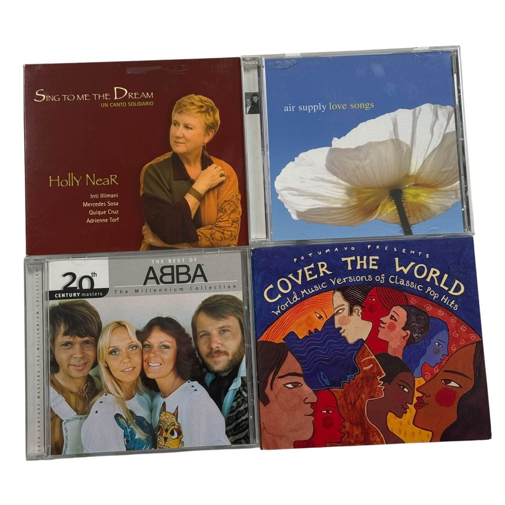 CD Lot ABBA Millennium Air Supply Love Songs Putumayo World Music Holly Near 4PK